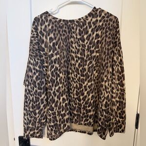 Banana Republic Leopard Print Sweatshirt - Brown and Black